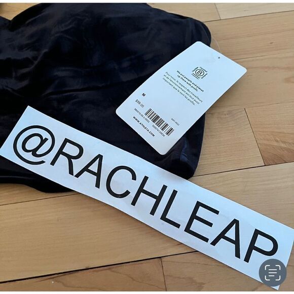 Athleta Elation v neck velvet black M - Picture 4 of 5